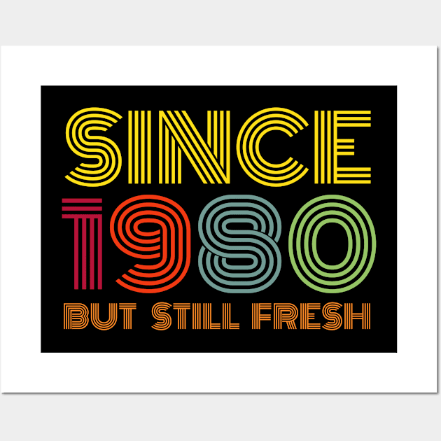 1980 Birthday Retro Wall Art by Rayrock76